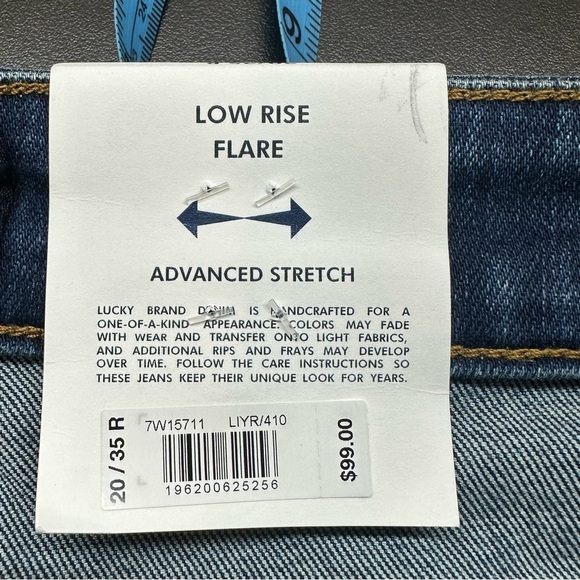 Lucky Brand Women’s Low Rise Flare Jeans Size 20/35R Medium Wash Stretch - Picture 10 of 16